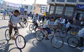   ماراثون سباق دراجات برأس البر احتفالا بالعيد القومي لمحافظة دمياط