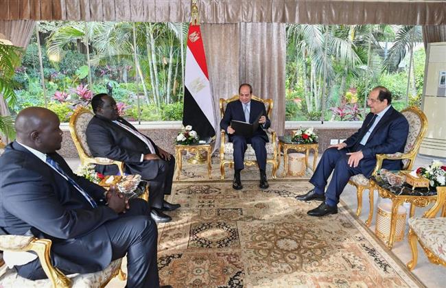 الرئيس السيسي يستقبل مستشار رئيس جمهورية جنوب السودان