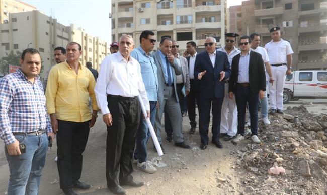 محافظ الجيزة يتابع أعمال تحويلات المرافق المتعارضة مع مشروع تغطية ترعة المريوطية