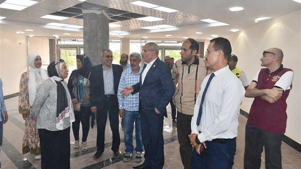 رئيس جامعة القناة يتفقد المنشآت الجديدة بكلية الآلسن والحاسبات و المعلومات