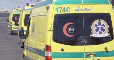 إصابة شخص صدمته سيارة أثناء عبوره الطريق فى البدرشين