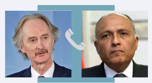 وزير الخارجية يتلقى اتصالاً هاتفياً من مبعوث الأمم المتحدة الخاص إلى سوريا