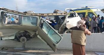   إصابة 13 شخصا إثر حادث تصادم فى كفر الشيخ