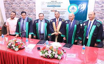 جامعة بنها: رسالة دكتوراه عن الجهود الدولية لحماية البيئة الجوية من الكوارث ومخاطر الحروب