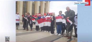   الجالية المصرية في باريس تنظم وقفة ترحيبًا بالرئيس خلال زيارته لفرنسا