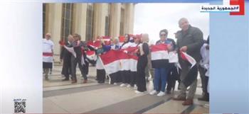الجالية المصرية في باريس تنظم وقفة ترحيبًا بالرئيس خلال زيارته لفرنسا