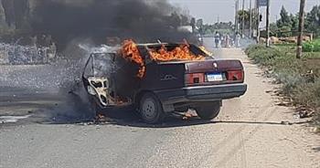  اشتعال حريق بسيارة دون إصابات في الشيخ زايد