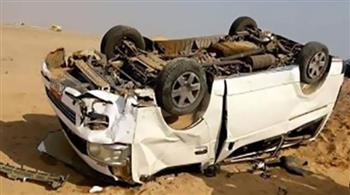   مصرع وإصابة 8 أشخاص فى حادث انقلاب سيارة بجنوب سيناء  