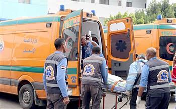 إصابة 6 سيدات وطفلة فى حادث انقلاب تروسيكل ببنى سويف