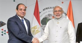   القمة المصرية ــ الهندية بين الرئيس السيسي ورئيس وزراء الهند تتصدر الصحف 