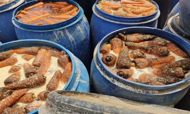 ضبط 76 طن مخللات و3 أطنان أسماك غير صالحة بالغربية