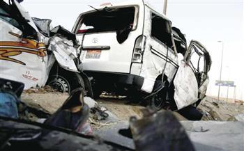 مصرع شخص وإصابة 9 أخرين فى حوادث سير متفرقة بمراكز البحيرة