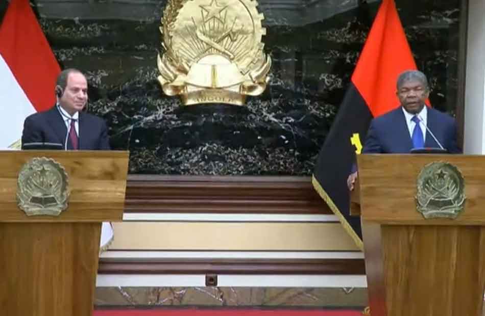مؤتمر صحفي للرئيس السيسي ونظيره الأنجولي.. فيديو