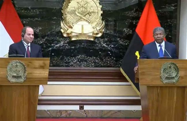 مؤتمر صحفي للرئيس السيسي ونظيره الأنجولي.. فيديو