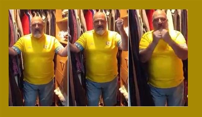 خالد الصاوي بتيشرت الإسماعيلي "ارجوك يا اسماعيلي متهبطش"