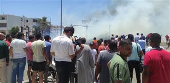   السيطرة على حريق هائل بأحد كافيهات حي النور في شرم الشيخ