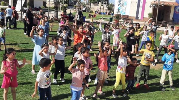 يوم رياضي و ترفيهي للأطفال بعنوان "fitness day" بمكتبة مصر العامة بدمنهور