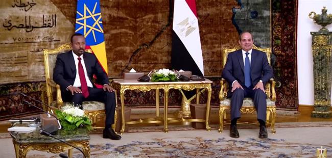 الرئيس السيسي يستقبل رئيس وزراء إثيوبيا