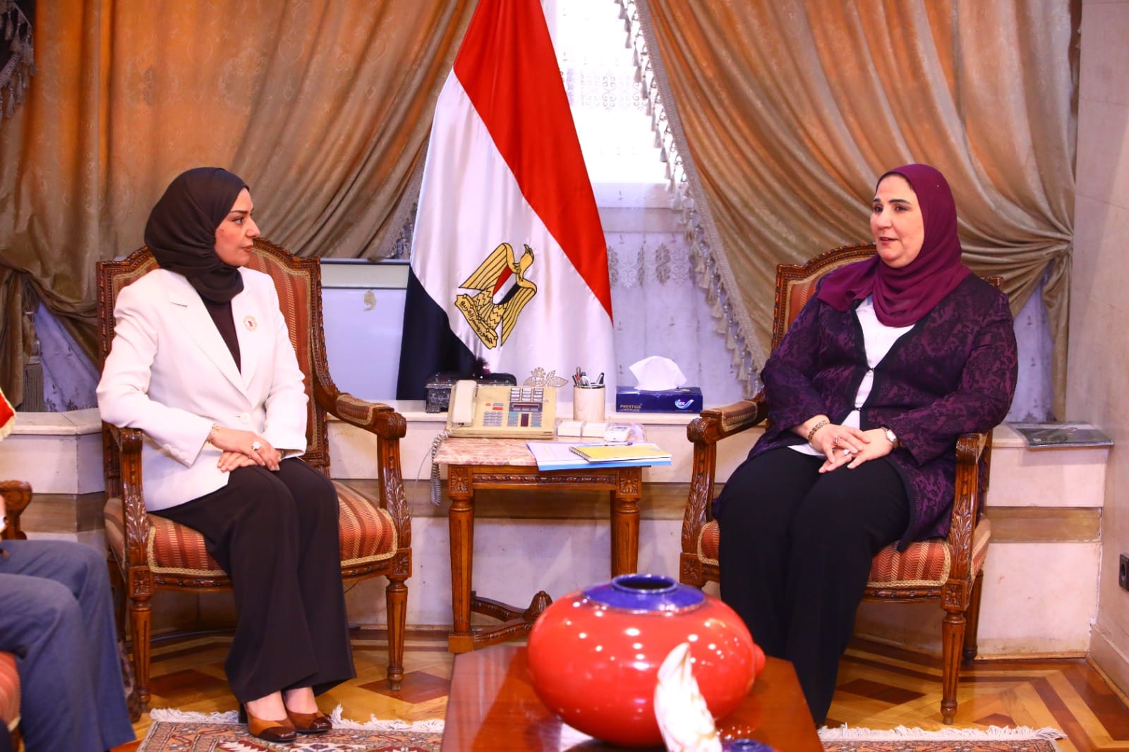 وزيرة التضامن تلتقي سفيرة مملكة البحرين