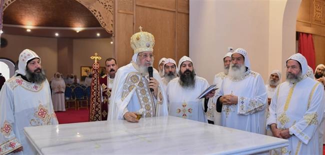 البابا تواضروس يدشن كنيسة بدير الأنبا بيشوي بوادي النطرون