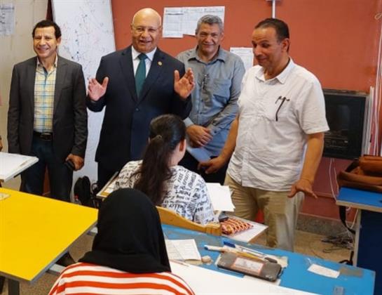 رئيس جامعة بنها يتفقد اختبارات القدرات بكليتي التربية الرياضية والفنون التطبيقية 