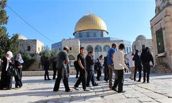   عشرات المُستوطنين يقتحمون باحات المسجد الأقصى بحماية شرطة الاحتلال