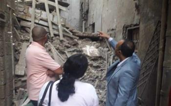   انهيار جزئي لعقار متهالك بحي وسط مدينة المنيا