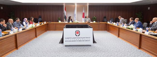 رئيس الجامعة اليابانية يستقبل وفد هيئة الفولبرايت الأمريكية لبحث سبل التعاون 