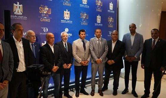 صبحي يشهد المؤتمر الصحفي الخاص باكتشاف المواهب المصرية في كرة القدم