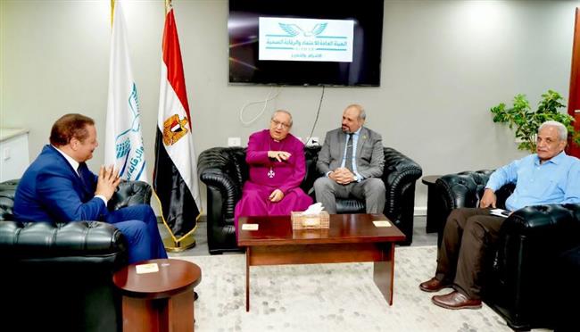 رئيس هيئة الاعتماد والرقابة الصحية يستقبل وفد مستشفيات هرمل الخيري التابعة للكنيسة الأنجليكانية