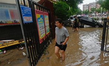   قتيلان جراء الفيضانات فى العاصمة الصينية