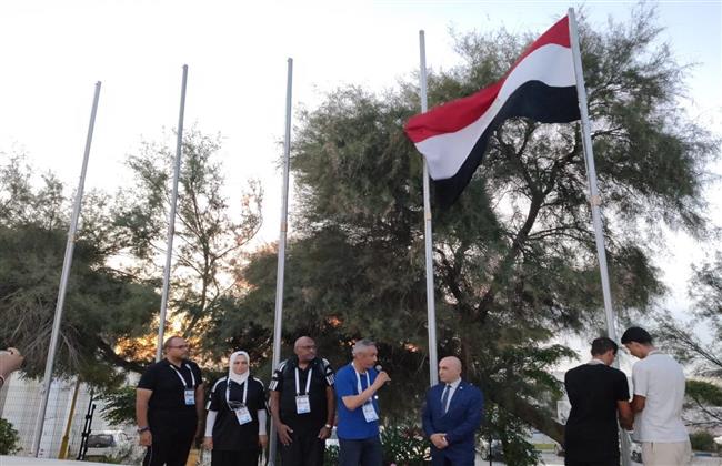رفع علم مصر بمقر إقامة بعثات دورة الألعاب العربية في الجزائر