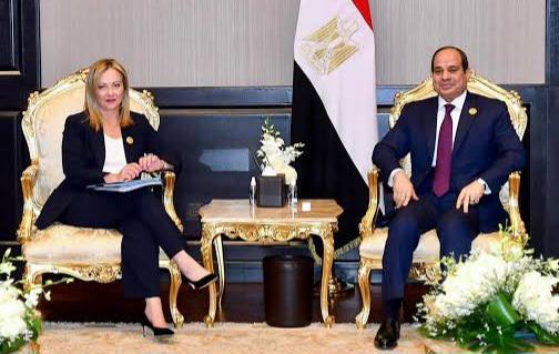 مباحثات الرئيس السيسي مع رئيسة وزراء إيطاليا تتصدر اهتمامات صحف القاهرة