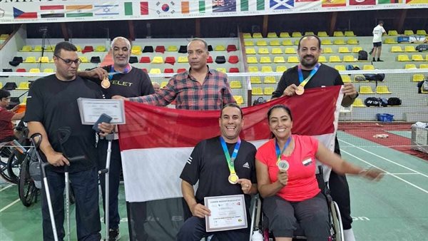 3 ميداليات للاعبي مصر في بطولة أوغندا الدولية للريشة الطائرة البارالمبية
