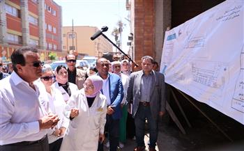   وزير الصحة يتفقد أعمال إنشاء المبنى الجديد بـ مستشفى رأس التين العام
