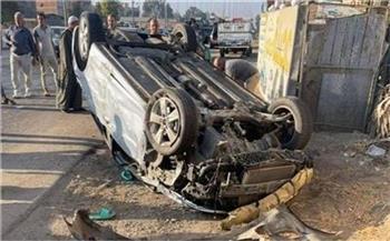 إصابة 8 أشخاص في حادث انقلاب سيارة ملاكي بالبحيرة