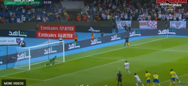 زيزو يحرز الهدف الأول للزمالك في مرمى النصر من ضربة جزاء