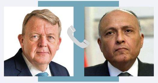 شكري يتلقى اتصالاً هاتفيا من وزير خارجية الدنمارك