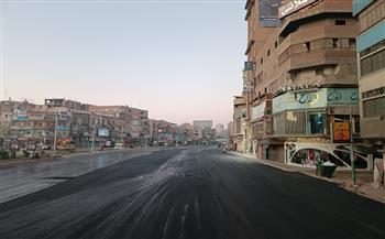   استمرار أعمال الرصف والتطوير بشوارع المحلة الكبرى