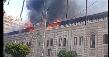   حريق هائل بمبنى وزارة الأوقاف.. "فيديو وصور"