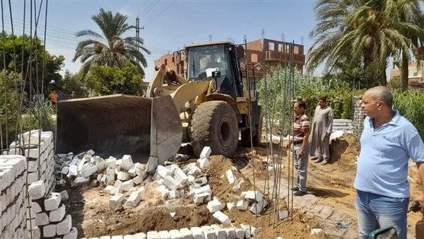 إزالة 15 حالة تعدٍ على الأراضي الزراعية وأملاك الدولة بالغربية