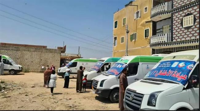 قافلة طبية مجانية بقرية كوبري العبد بمركز حوش عيسى