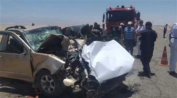  مصرع وإصابة 7 أشخاص فى حادث تصادم على الطريق الصحراوى بالمنيا