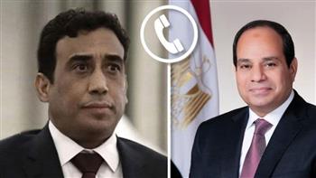   السيسي يتلقى اتصالاً هاتفياً من رئيس المجلس الرئاسي الليبي