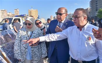   محافظ الإسكندرية يتفقد سير العمل بمشروع إنشاء الكوبري الرابط بين شارع السادات (45) والطريق الدولي الساحلي