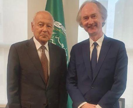 أبو الغيط يلتقي المبعوث الأممي إلى سوريا
