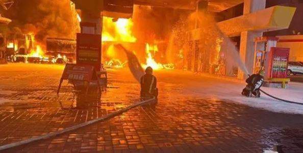 السيطرة على حريق فى محطة وقود بمدينة نصر