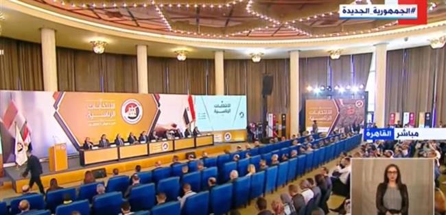 انطلاق المؤتمر الصحفي للهيئة الوطنية للانتخابات بالسلام الجمهوري