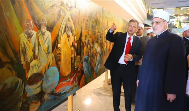 وكيل الأزهر يكرم المشاركين في معرض للفنون التشكيلية حول السيرة النبوية