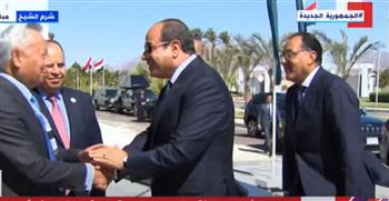   الرئيس السيسي يصل مقر انعقاد اجتماعات البنك الآسيوى فى شرم الشيخ